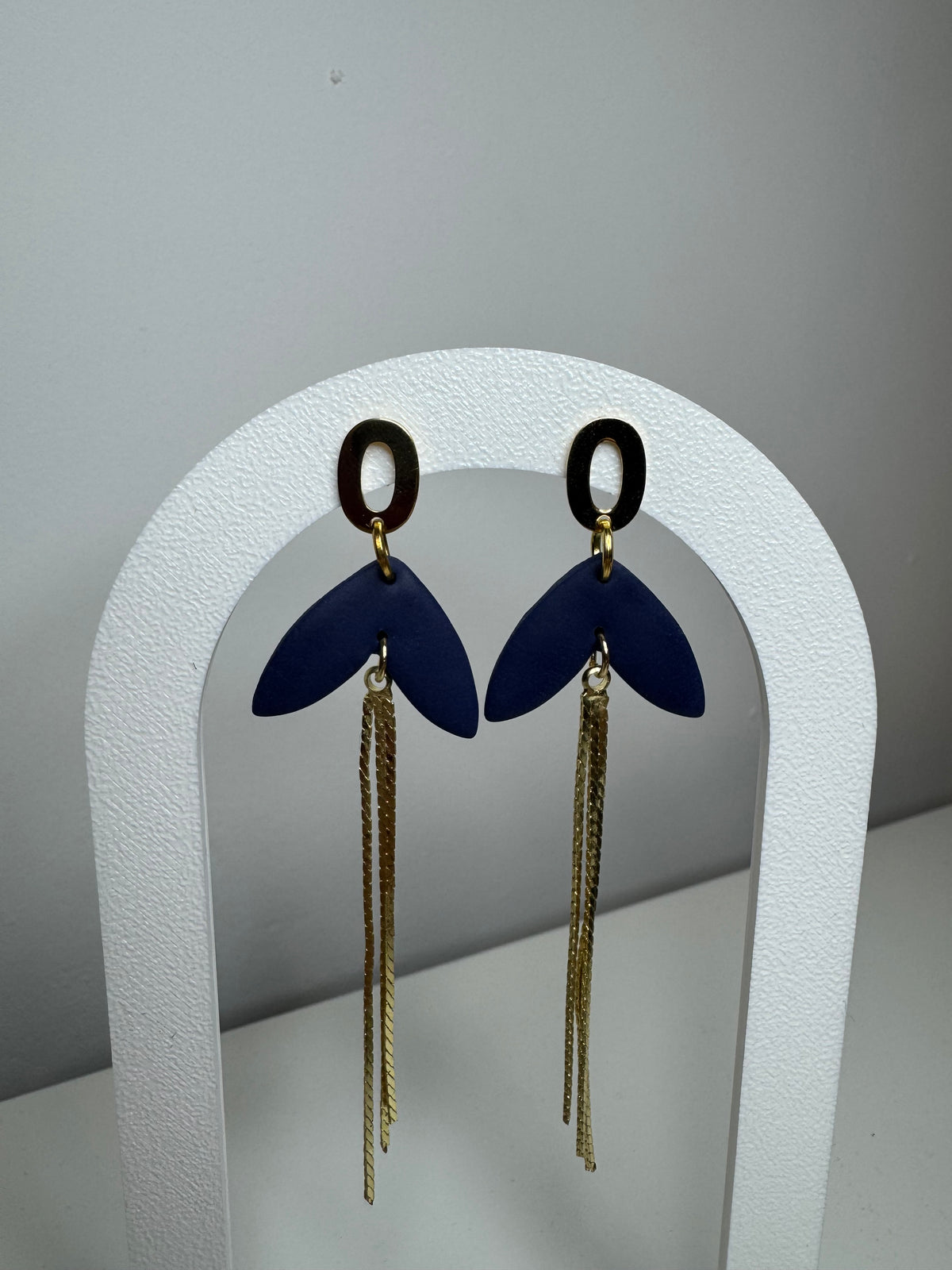 Hanger goud - donkerblauw