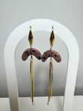 Hanger goud - roos/blauw