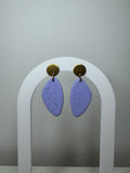 Hanger goud - Paars/glitter
