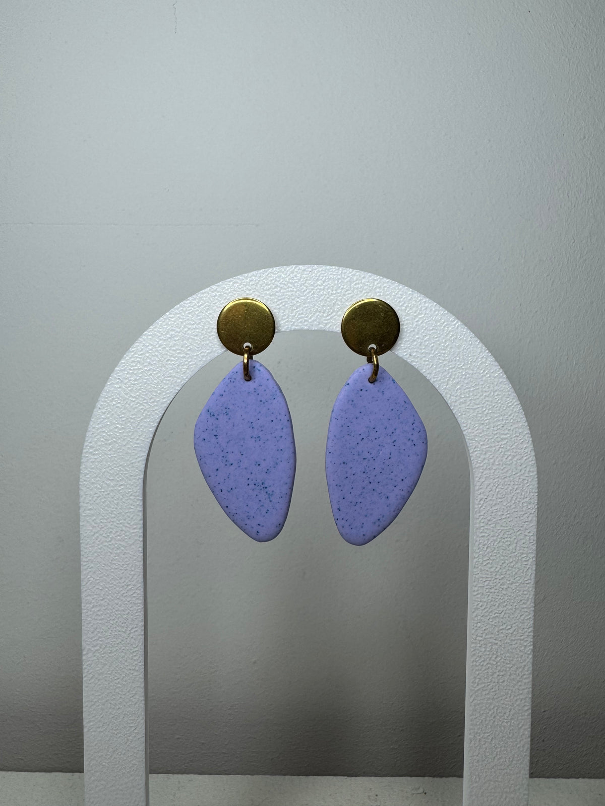 Hanger goud - Paars/glitter