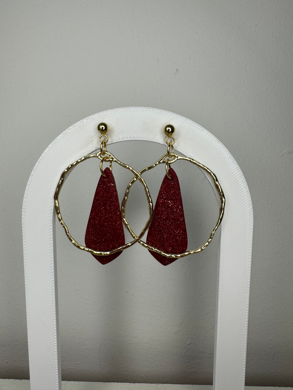Hanger goud - Rood/glitter