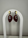 Hanger goud - Rood/glitter/glas