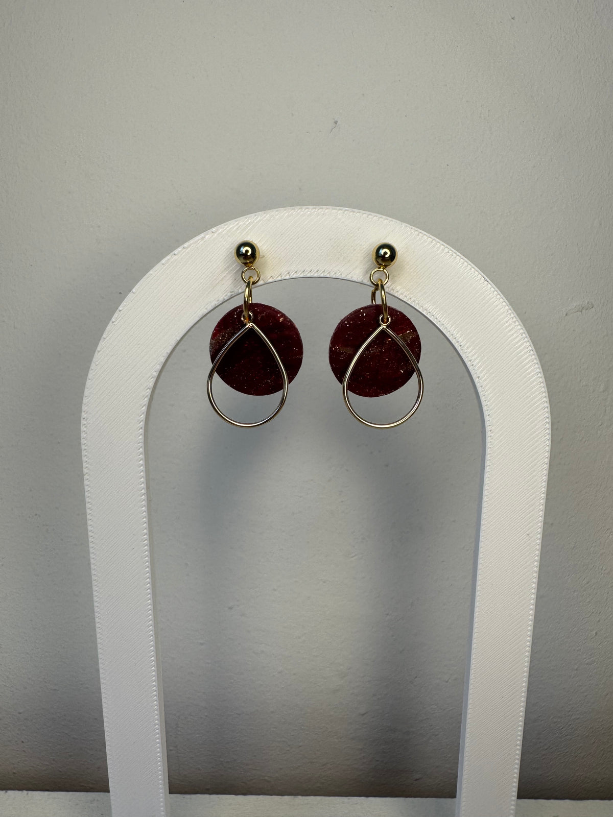 Hanger goud - Rood/glitter