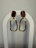 Steker rood/glitter - goud