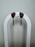 Steker rood/glitter - zilver