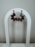 Hanger zilver - Rood/glitter