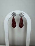 Hanger zilver - Rood/glitter